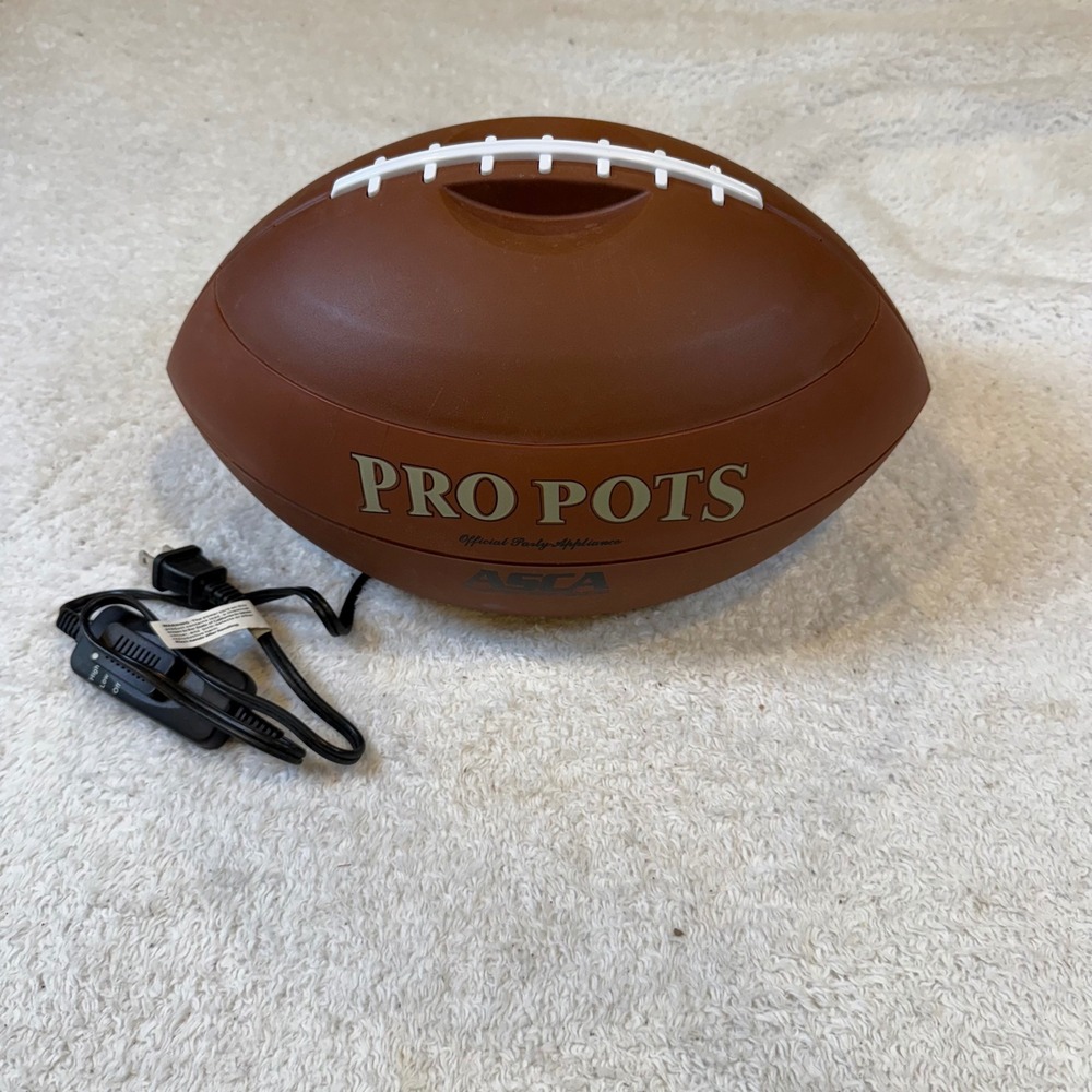 Pro Pots Football Slow Cooker Select Brands FB-77 Brown Party Dip Crock Pot